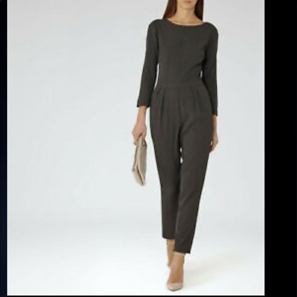 Olive green Reiss jumpsuit like new